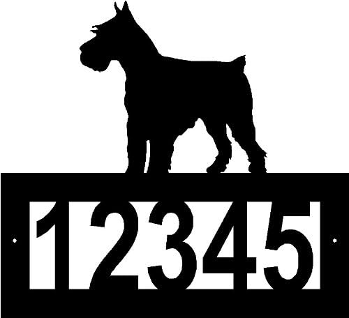 Custom Crafted SCHNAUZER Steel Address Sign