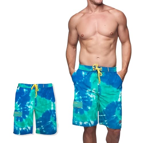 Banana Boat Mens UV Protection Four Way Stretch Volley Shorts Side Pocket | Swim Trunks | Quick Dry Shorts | Gym Shorts Men