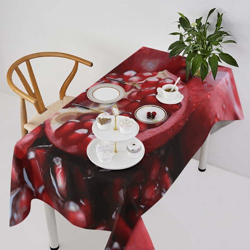 Nappe table rectangulaire grenade pour protéger la salle à manger