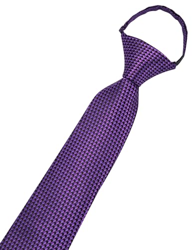 Image of Hi-Tie Boys Tie Pre-Tied Pocket Square Set Adjustable Kids Neckties Age 7-11 Years School UniForm Graduation