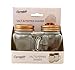 Retro Mason Jar Salt and Pepper Shaker Set – Clear Glass with Stainless Steel Lids, 2-Piece Vintage Design for Kitchen and Dining by Dependable Industries