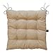 LILENO HOME 1er Set Stuhlkissen Beige (40x40x6 cm) - Sitzkissen für Gartenstuhl, Esszimmerstuhl oder Küche - Bequeme UV-beständige Indoor u. Outdoor Stuhlauflage als Stuhl Kissen