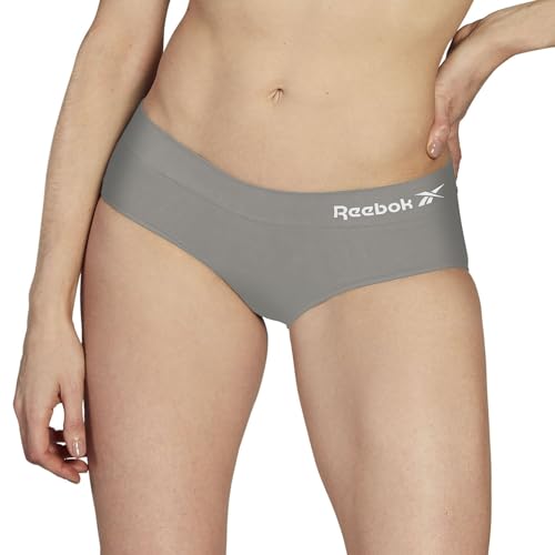 Image of Reebok Womens Hipster Panties 5 Pack Soft Stretch Underwear for Women | Moisture wicking hipster briefs with a tagless relaxed waistband Soft stretch fabric with a smooth, barely-there fit all day.