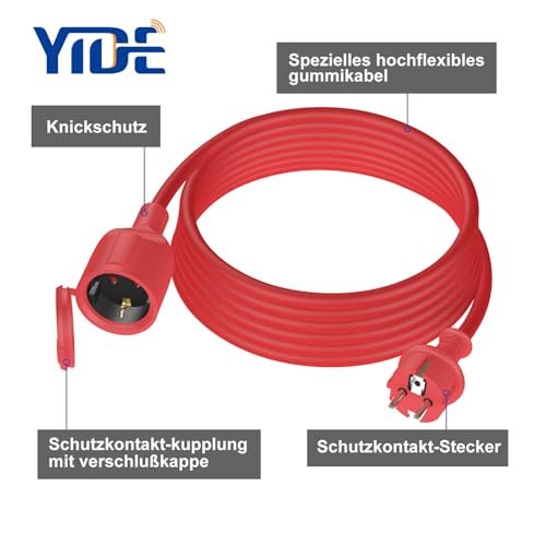 Câble électrique extérieur rouge 4m fini les fils coupés - 3