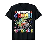 Photo Gallery back to school boy dinosaur i m ready to crush 1st grade maglietta Photo Gallery back to school boy dinosaur i m ready to crush 1st grade maglietta