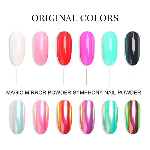 Evpct JMH6002 2Pcs Mermaid Chrome Nail Powder thumb #1