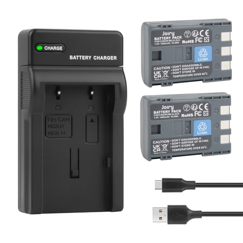 Joiry 2X NB 2L NB 2LH Baterías para Canon EOS 350D 400D MD265 MV960 PowerShot G7 G9 S30 S40 S45 S50 S60 S70 S80 ZR950 ZR960 HG10 HV30 HV40 IXY DVM3 DV5 DV3 FV M20 M30 M100 M200 M500