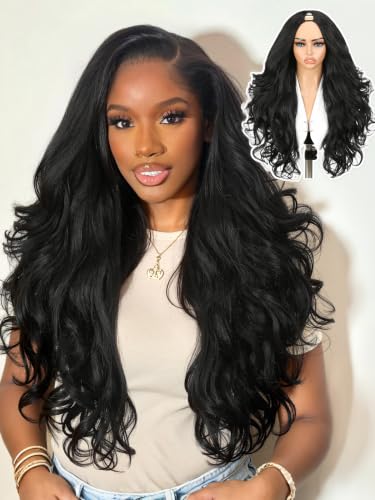 Layered Yaki Curly V Part Wigs U Part Glueless Half Wigs for Black Women