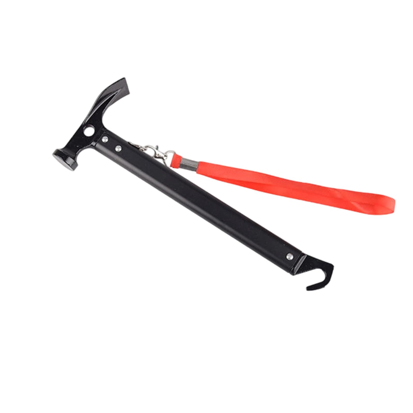 Qsvbeeqj Black Multifunctional Camping Hammer Tent Peg Stake Nail Puller Remover Outdoor Backpacking Hammer Mallet Peg Puller Multifunction Mallet