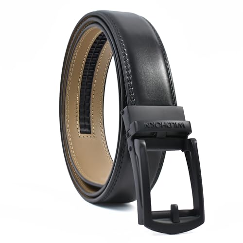 Image of WildHorn Men's Genuine Leather Belt for Men| Premium Auto-Lock Buckle | Adjustable up to 48 inch | Formal & Casual Wear | Micro-Adjust Fit | Stylish Gift Box Included