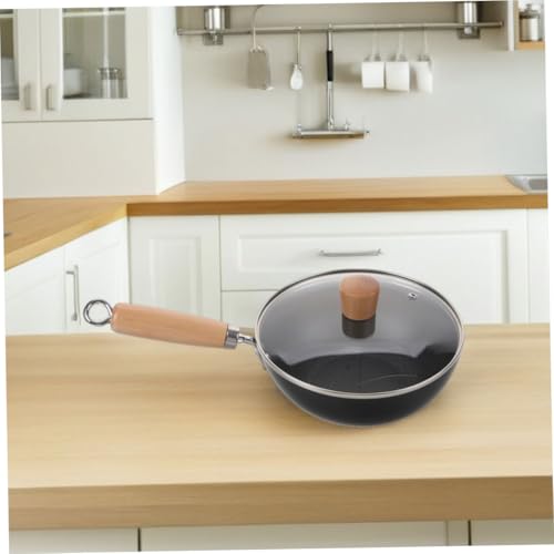 Wok de Hierro Fundido con Tapa y Mango de Madera miniatura 6