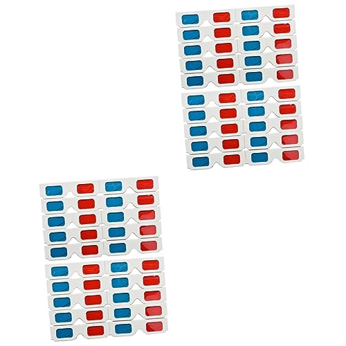 UKCOCO 2 Set Di Occhiali Video 3d Per Bambini E Bambine Occhiali Decorativi 3d Per Cinema Teatro 20 Pezzi*2