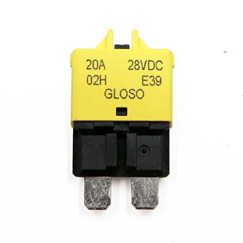 T Tocas 20A Manual Reset Low Profile Circuit Breakers Atc/Ato Mini Fuse Circuit Breakers12V - 32Vdc (5Pcs) #TOP2