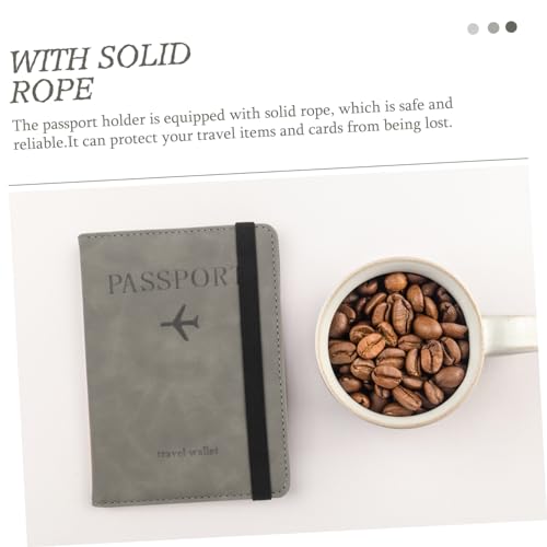 TENDYCOCO 2 peças de estojo para passaporte carteira para viagem recipiente para passaporte capa fin