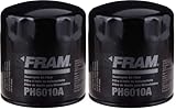 Fram PH6010A Oil - Motorcycle Full Flow Lube Spin-On Filter (Pack of 2)