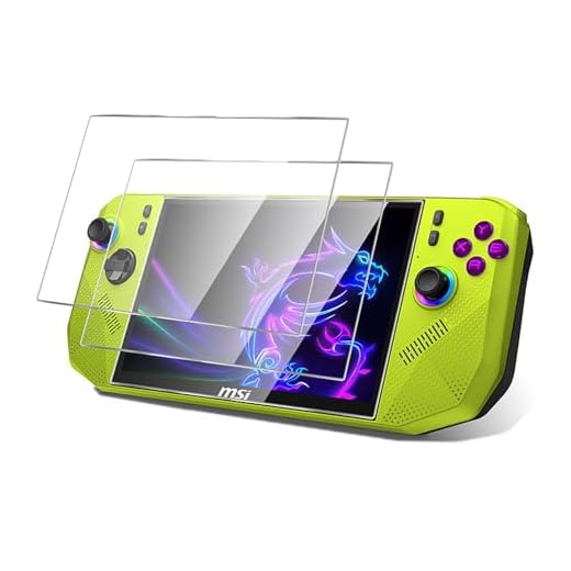 GIOPUEY [2 Stück Panzer Schutz Glas Kompatibel mit MSI Claw A8, Glas mit hoher Durchlässigkeit, Kratzfest, Kompatible Hülle, ölbeständig, Schutzfolie