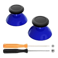 eXtremeRate Blue & Black Replacement 3D Joystick Thumbsticks ...