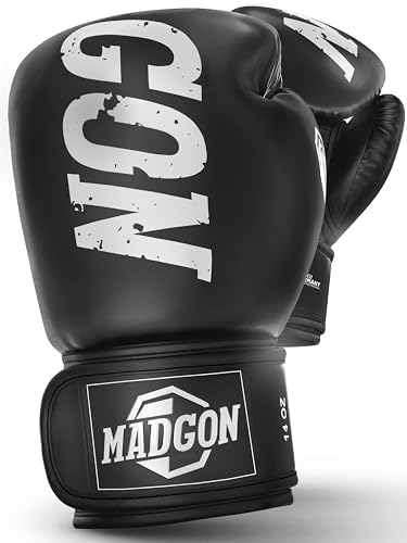 MADGON Guantes de Boxeo Hechos del Mejor Material para Larga Dura...