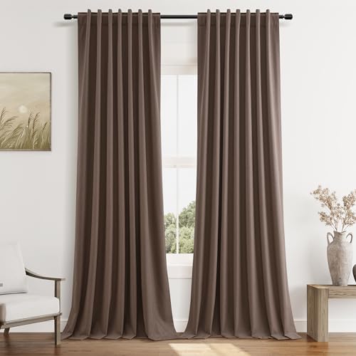 Guken 100% Blackout Curtains 108 Inch Length 2 Panels Set