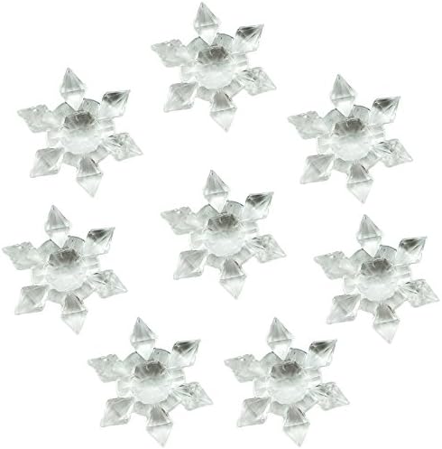 Etmact 40pcs Craft Acrylic Clear Crystal Snowflakes Ornaments for Tree Trim, Wedding Table Christmas Decoration, Package Embellishments Christmas Ornaments Ornaments Christmas Christmas Decorations