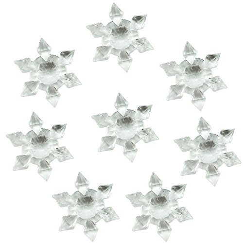 Etmact 40pcs Craft Acrylic Clear Crystal Snowflakes Ornaments for Tree Trim, Wedding Table Christmas Decoration, Package Embellishments Christmas Ornaments Ornaments Christmas Christmas Decorations