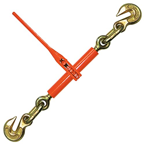 Image of VULCAN Ratchet Style Load Binder with 2 Grab Hooks - 9,200 Pound Safe Working Load (for 3 /8 Inch Grade 70-80 & 100 or 1 /2 Inch Grade 43 Chain)