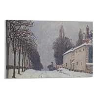アルフレッド・シスレー、【雪のルーヴシエンヌ】、希少な額装用画集より アルフレッド・シスレー、【雪のルーヴシエンヌの庭】、希少な