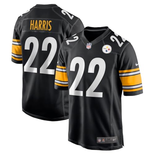 Najee Harris Pittsburgh Steelers NFL Nike 8-20 Black Home On-Field Game Day Jersey (US Numeric 10 12 Regular Najee Harris Pittsburgh Steelers Black)