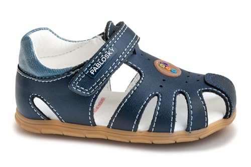 Sandales Pablosky Zig 051822 chaussure été en cuir respirant et souple pour enfant