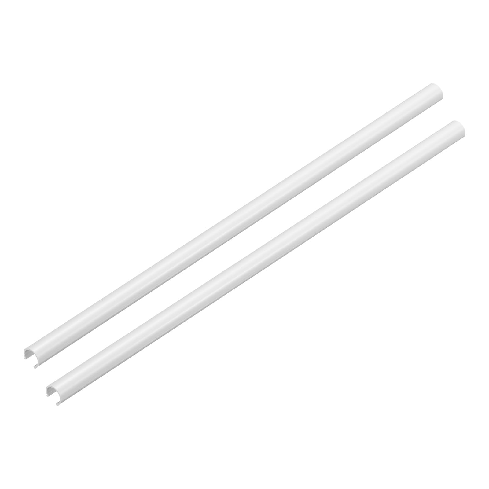 sourcing map 2Pcs Radiator Pipe Sleeves 15 x 500mm (0.59 x 19.69) - Plastic Radiator Pipe Covers for Kitchen, Bathroom, Toilet Gas Wall Tube Decoration, White
