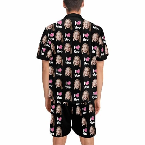 Artsadd Custom Pajamas with Face Personalized Photo Pjs Short Sleepwear for Men Women Couples Matching Pajamas Funny Gifts4