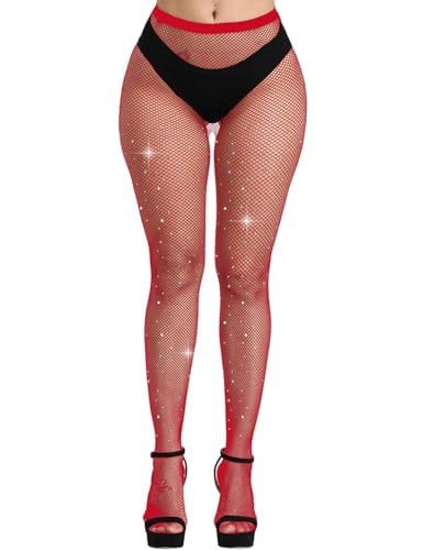 Image of Fishnet Stockings For Women High Waisted Fishnet Tights Sexy Wide Mesh Fishnet Stockings