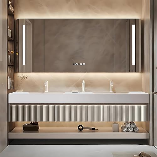 kmnub 62IN Double Sink Bathroom Vanity - Floating Bathroom Vanity