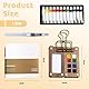 Yamobi Mini Malkasten Aquarell Set,Portable Watercolor Palette Set, tragbare Nano Palette für Aquarell,Mischpalette Holz