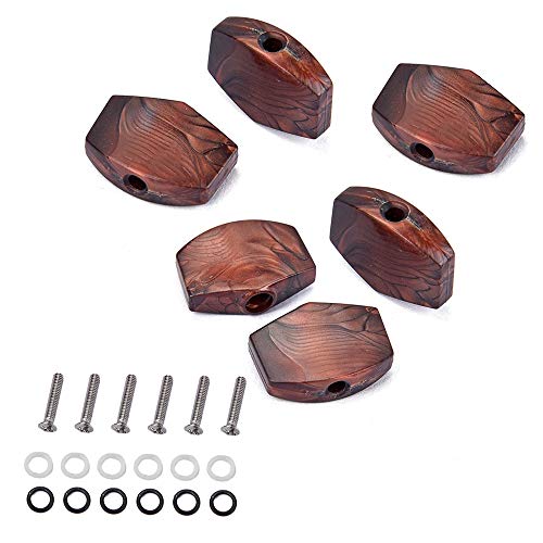 Rfeeuubft Lot de 6 boutons pour accorder la guitare, boutons pour accord, boutons pour têtes mécaniques pour guitare - Les Beatles, Paul McCartney, John Lennon, RIngo Starr, George Harrison Rfeeuubft Lot de 6 boutons pour accorder la guitare, boutons pour accord, boutons pour têtes mécaniques pour guitare – Image 3