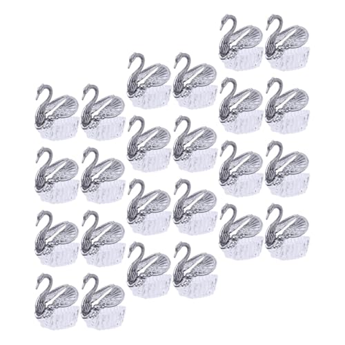 Boîtes à bonbons mariage cygne argenté pour sublimer votre décoration de table festive
