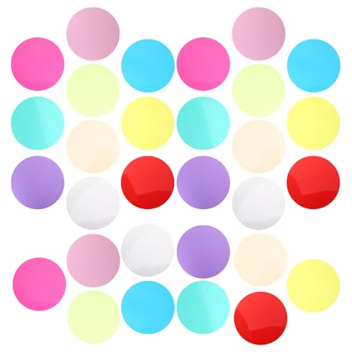 Filtros de gel de corrección redondos transparentes con 30 piezas para iluminar