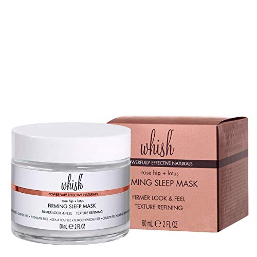 Whish Rose Hip + Lotuse Firming Night Mask - Clean Beauty Natural Face Cream For Overnight Skin Rejuvenation #TOP1