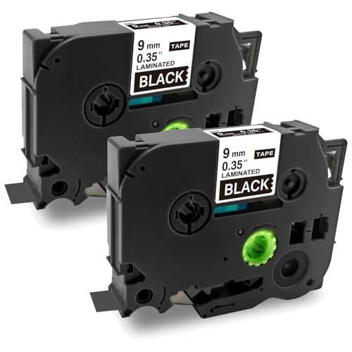 HeeMee Tze�e�[�v �݊��i �u���U�[�p 9mm���yTze-325�E���n�������E2�Z�b�g�z8m�� �s�[�^�b�`�e�[�v P-touch ���~�l�[�g�e�[�v �h�� ���S�� �����O�V�[�� �����p�i�iTze-325�E2�j