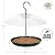 Gtongoko Platform Bird Feeder for Outdoors Hanging with 12” Weatherproof Dome, Squirrel-Resistant Metal Tray, 2 Lbs Seed Capacity, 360° Multi-Bird Feeding, Green