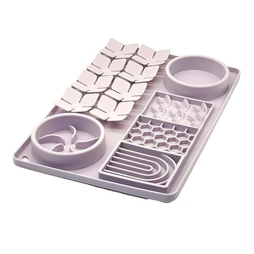 ペット用スローフィーダー 食品級シリコン製 犬猫用 滑り止め吸盤付き 早食い防止 緩食ボウル 舐めマット機能付き 安全設計 ペット食器 トレーニング用 家庭用のサムネイル