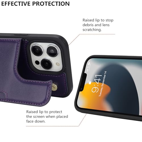 Étui portefeuille iPhone 13 Pro anti-piratage RFID pour protéger vos cartes bancaires - 6