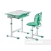 Produktbild FD FUN DESK Piccolino III Green Schülerschreibtisch höhenverstellbar, Schreibtisch neigungsverstellbar, Kinderschreibtisch mit Stuhl, Grün, 664x474x540-760 mm