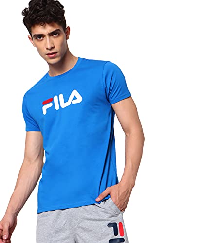 Image of FILA Men's Solid Regular Fit T-Shirt