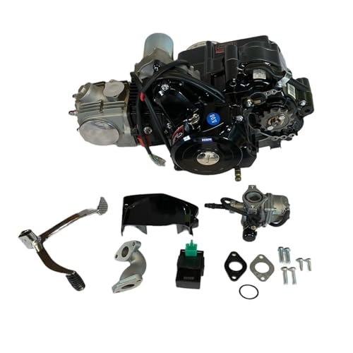 HMParts 4 Takt Motor Set 125 ccm vollautomatik Rückwärtsgang E-Starter oben Luftgekühlt Geeignet für ATV, Quad, Kinderquad