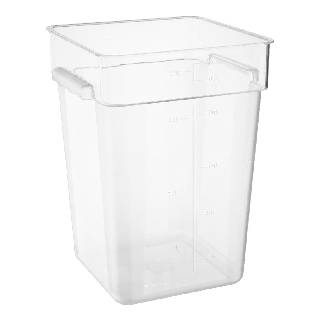 Boîte carrée Vogue Hygiplas 20 l robuste pour une conservation hermétique