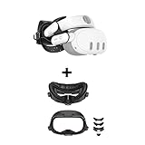AMVR BS1 Rechargeable Battery Head Strap + Upgraded Face Cover Pad...