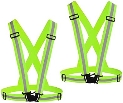 Chiwo Reflective Vest Running Gear 2Pack, High Visibility Safety Vest