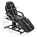 BarberPub Salon SPA Massage Bed Tattoo Chair Facial Adjustable Table Beauty Equipment 0100 (Black)
