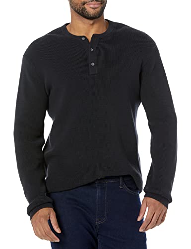Goodthreads Men's Standard Soft Cotton Henley Sweater